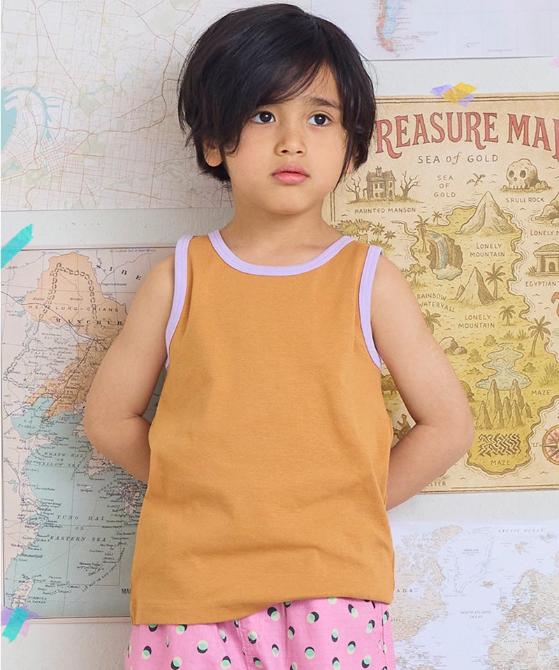 親子お揃い】無地スパンフライスタンクトップ ｜ トップス ｜ 子供服の