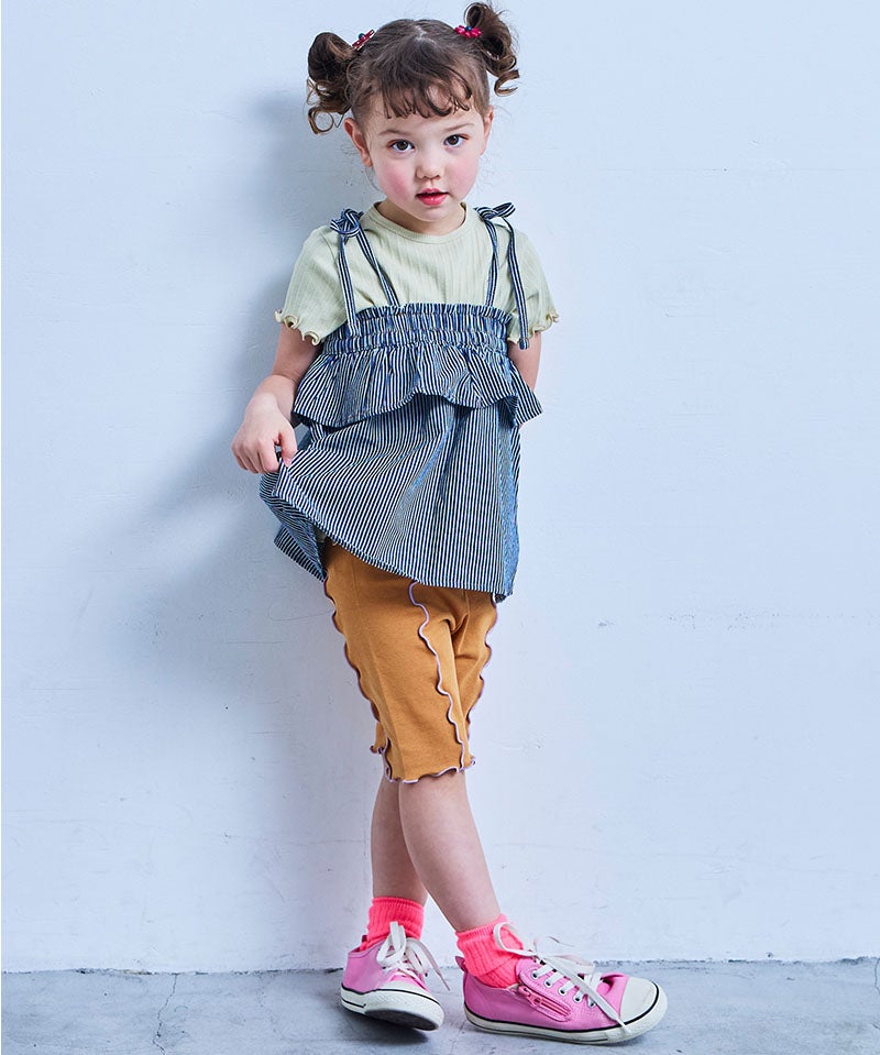 親子お揃い】無地メローバイカーパンツ ｜ ボトムス ｜ 子供服の
