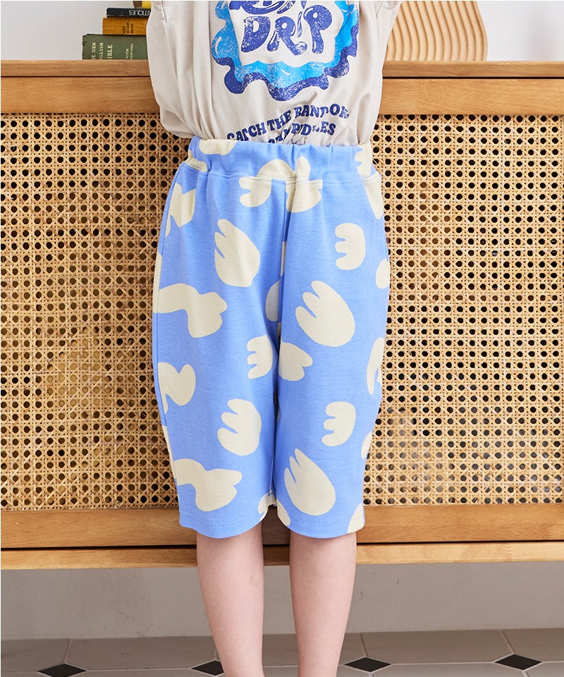 family japan サルエルパンツ 水色 総柄サルエルショートパンツ ｜ ボトムス ｜ 子供服のセレクトショップ