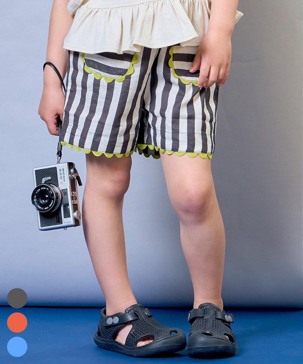 コットンリネンポッケキュロットパンツ ｜ ボトムス ｜ 子供服の