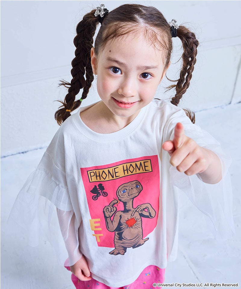 別注】E.T. 袖チュール半袖Tシャツ ｜ トップス ｜ 子供服のセレクト