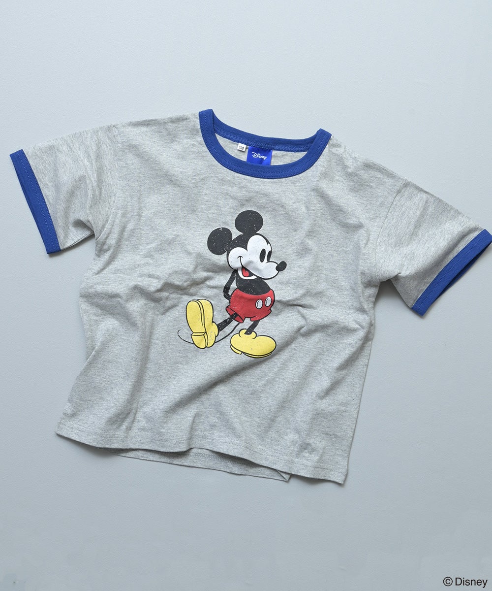 別注】ミッキーレトロプリントリンガー半袖Tシャツ ｜ トップス