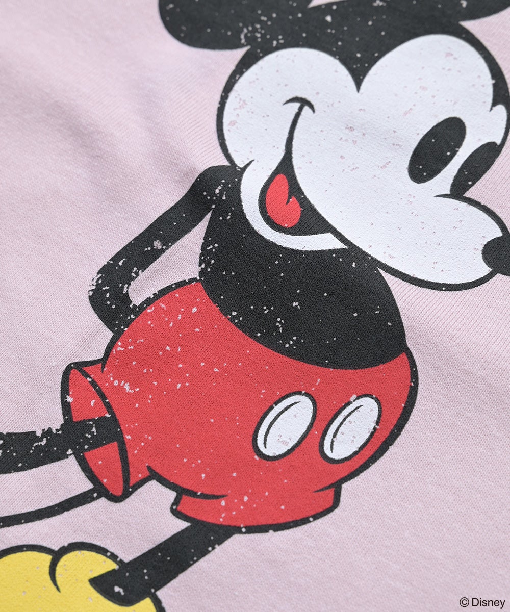 別注】ミッキーレトロプリントリンガー半袖Tシャツ ｜ トップス