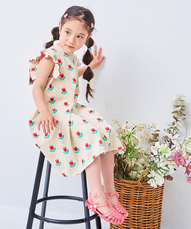 TIME SALE】フリルショルダーワンピース ｜ ワンピース ｜ 子供服の