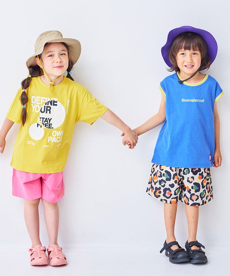 Nala Croppded knit top 水陸両用 水陸両用】プリントノースリーブ ｜ トップス ｜ 子供服のセレクト