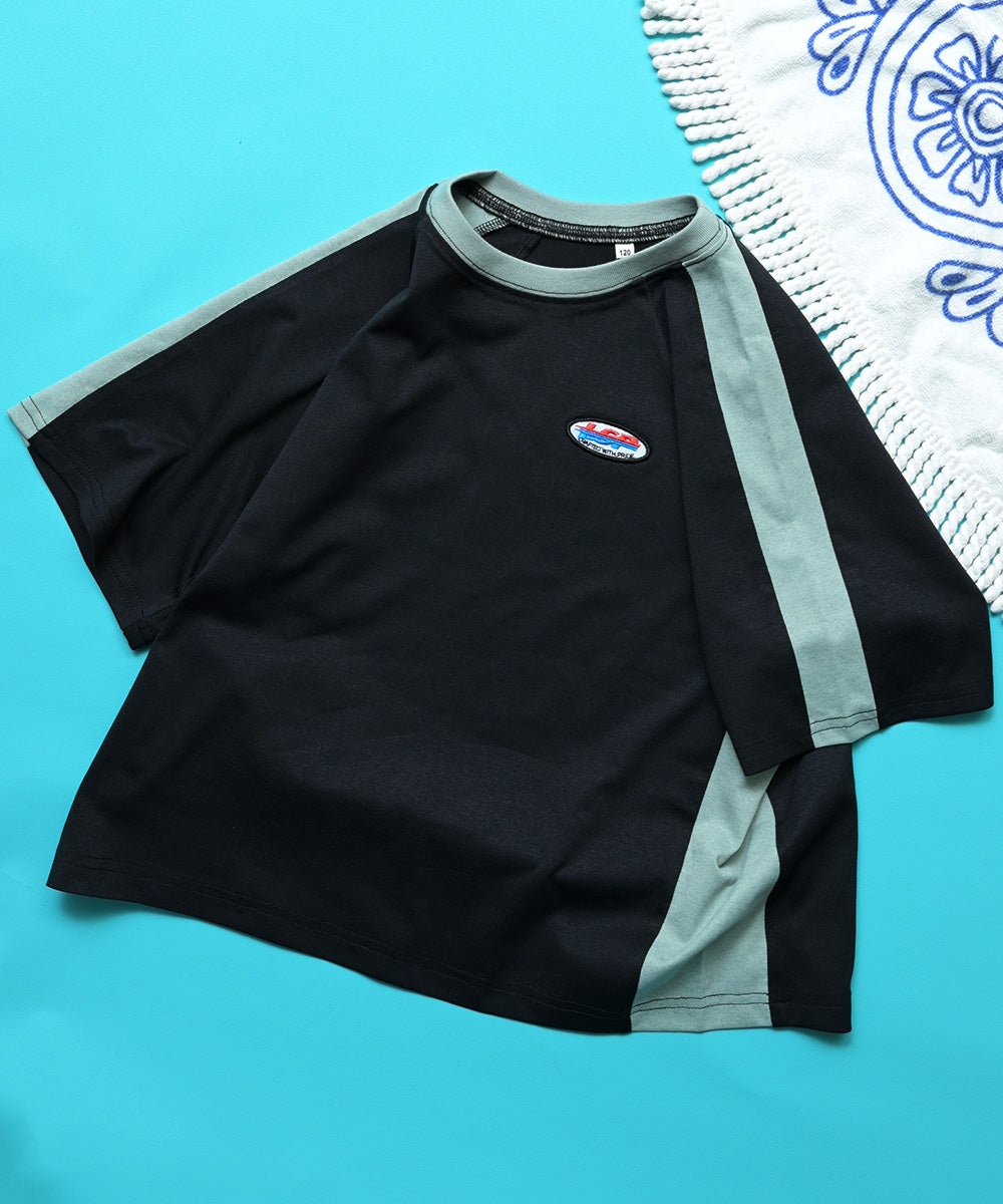 水陸両用】切り替えラインラグラン半袖Tシャツ ｜ トップス ｜ 子供服