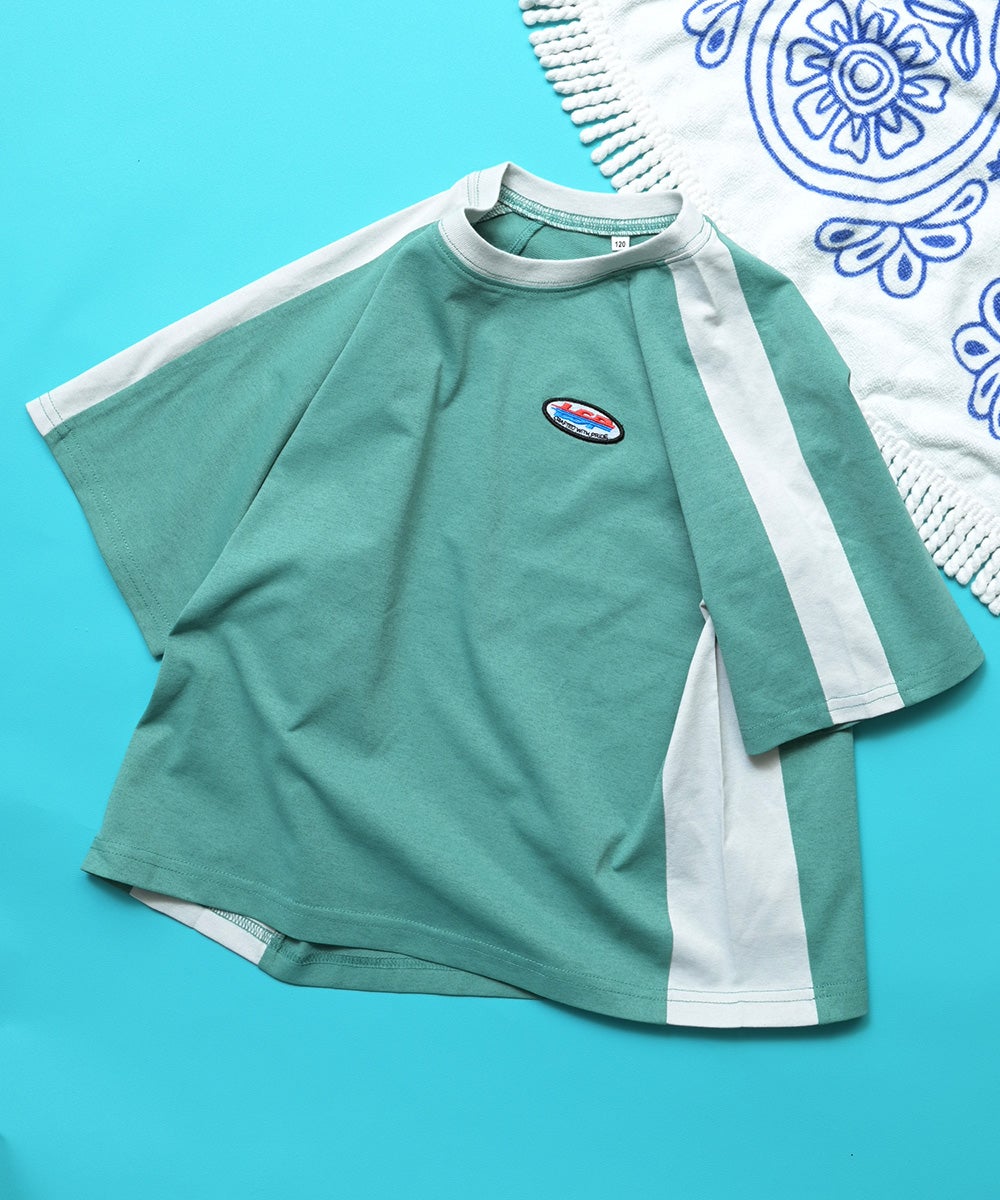 水陸両用】切り替えラインラグラン半袖Tシャツ ｜ トップス ｜ 子供服