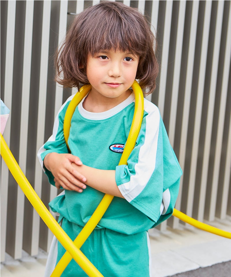 水陸両用】切り替えラインラグラン半袖Tシャツ ｜ トップス ｜ 子供服