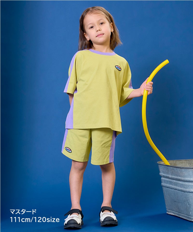 水陸両用】切り替えラインラグラン半袖Tシャツ ｜ トップス ｜ 子供服