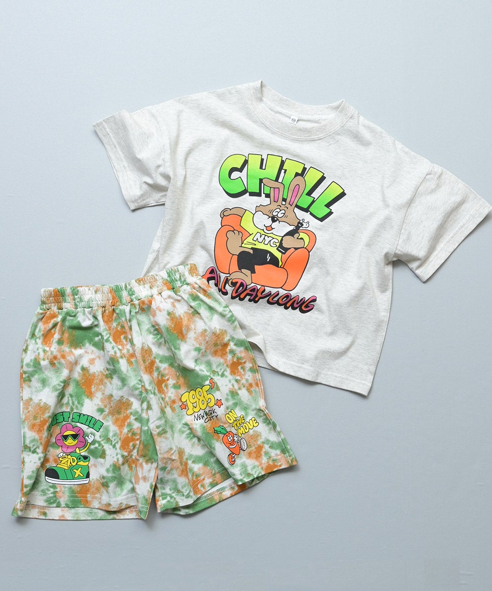 ぱぱっとサマーセットアップ（Tシャツ+ハーフパンツ） ｜ セットアップ