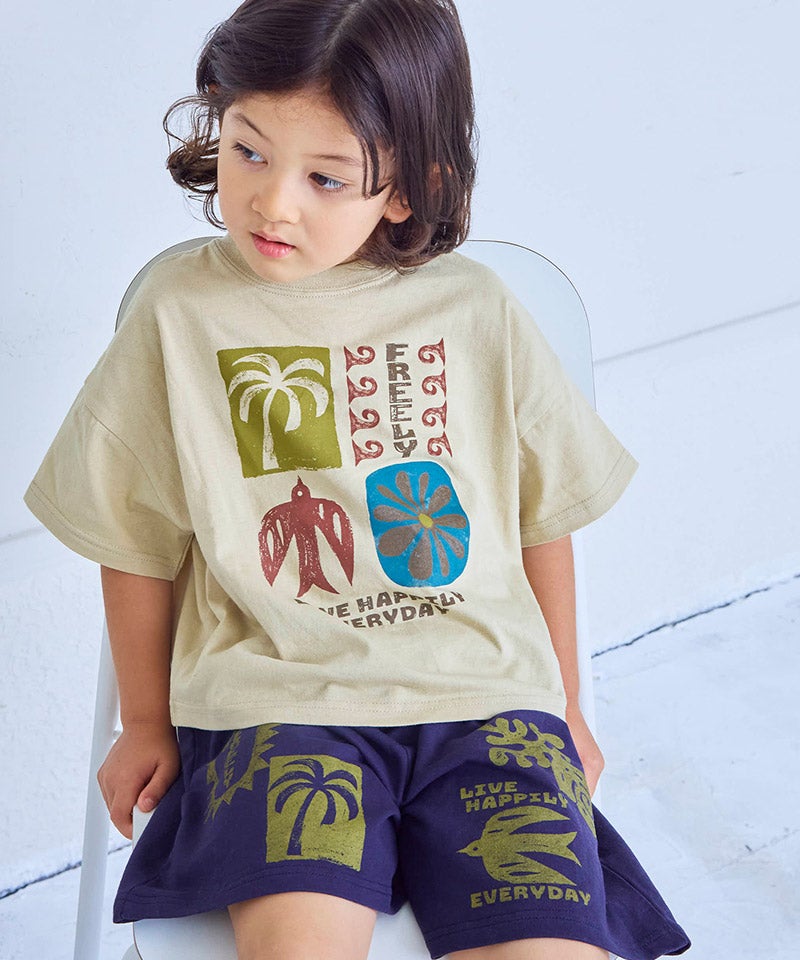 ぱぱっとサマーセットアップ(Tシャツ+ハーフパンツ) ｜ セットアップ