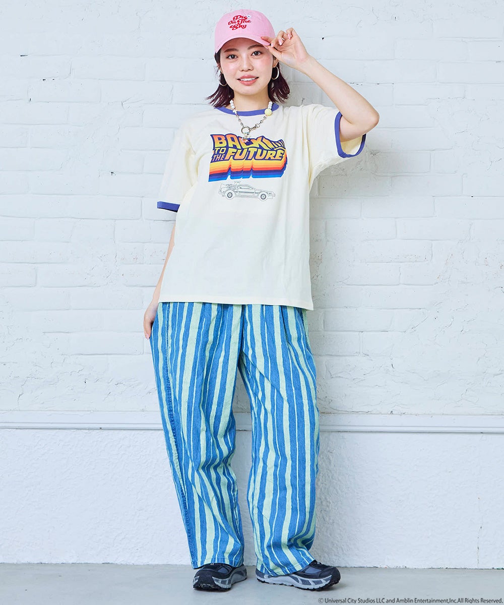 別注】【親子お揃い】BACK TO THE FUTURE プリント半袖Tシャツ/大人