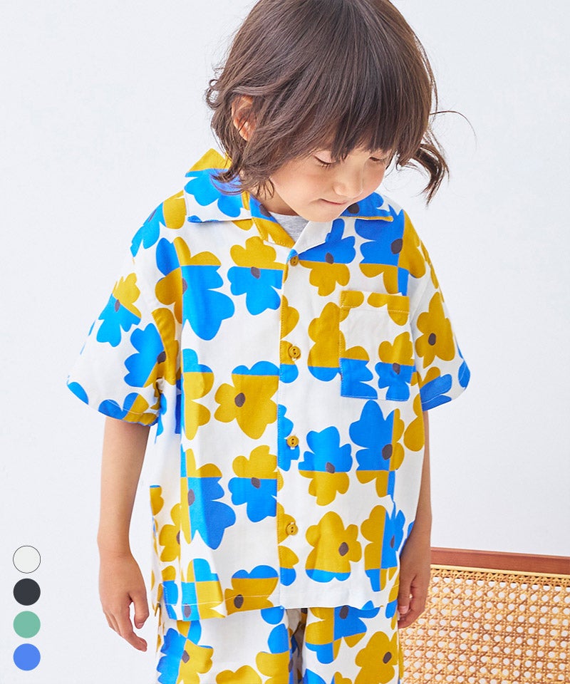 総柄オープンカラーシャツ ｜ トップス ｜ 子供服のセレクトショップ