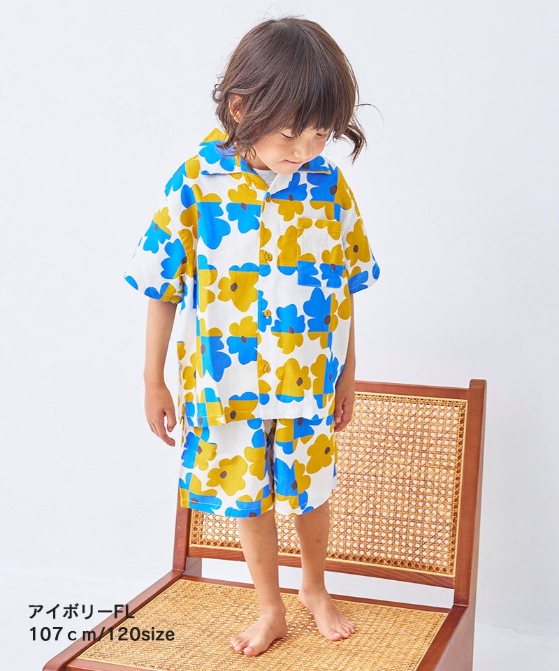 総柄オープンカラーシャツ ｜ トップス ｜ 子供服のセレクトショップ