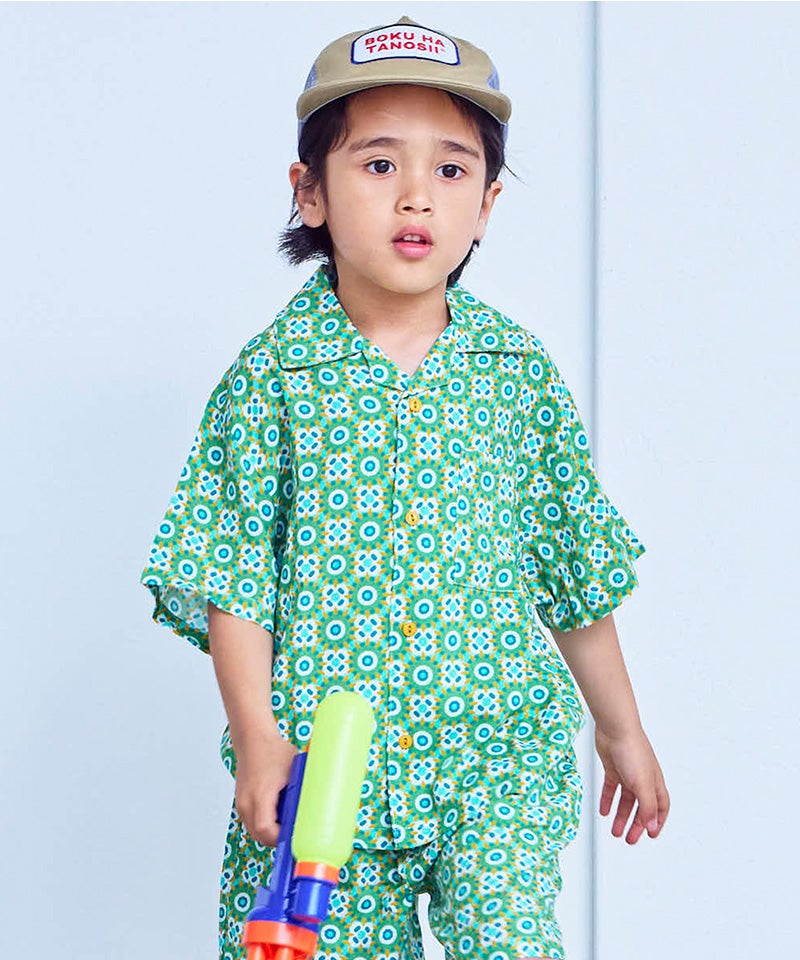 総柄オープンカラーシャツ ｜ トップス ｜ 子供服のセレクトショップ