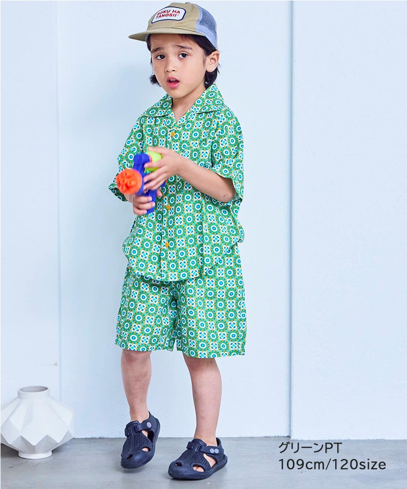 総柄オープンカラーシャツ ｜ トップス ｜ 子供服のセレクトショップ