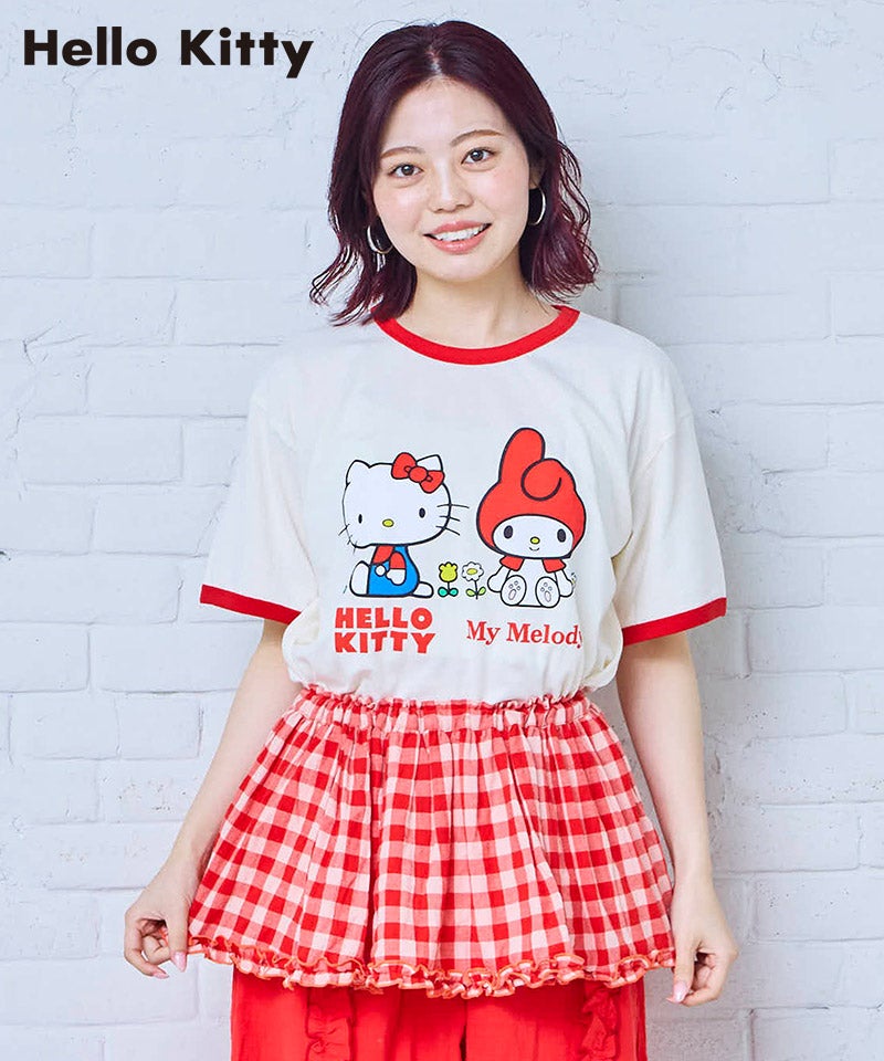 親子お揃いお洋服♡サイズ・仕様一覧 別注】【親子お揃い】SANRIO プリント半袖Tシャツ/大人サイズ