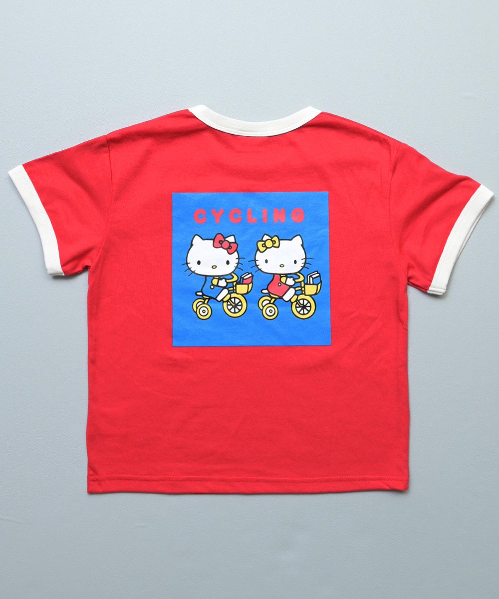別注】【親子お揃い】HELLO KITTY プリント半袖Tシャツ/大人サイズ