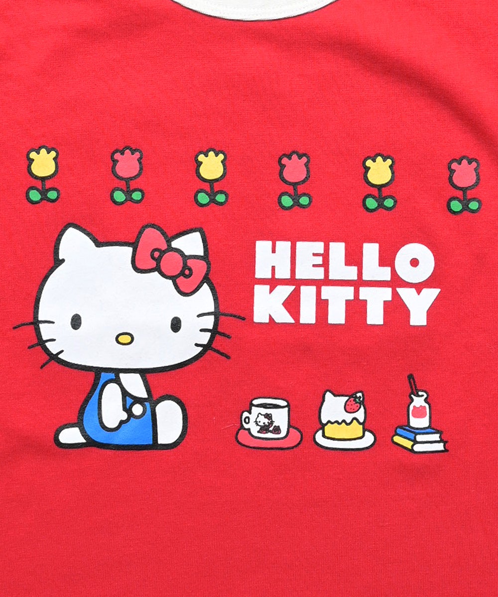 別注】【親子お揃い】HELLO KITTY プリント半袖Tシャツ/大人サイズ