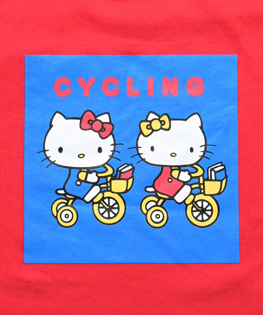 別注】【親子お揃い】HELLO KITTY プリント半袖Tシャツ/大人サイズ