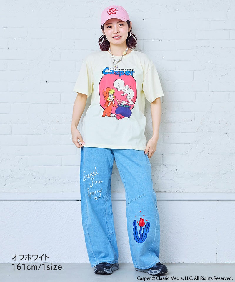 別注】【親子お揃い】Casper プリント半袖Tシャツ/大人サイズ