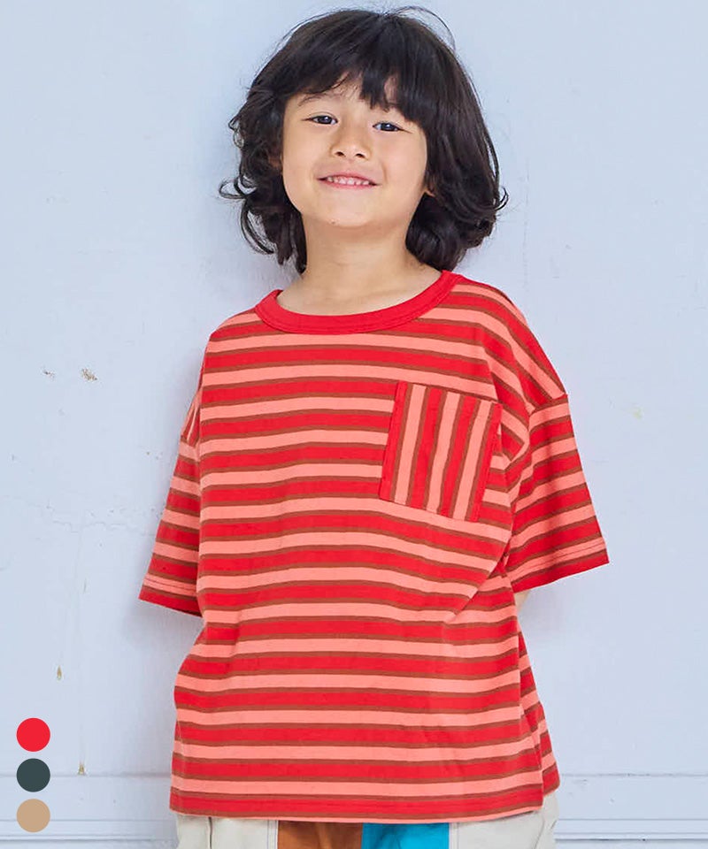 親子お揃い】先染めBDポケット半袖Tシャツ / 大人サイズ ｜ トップス