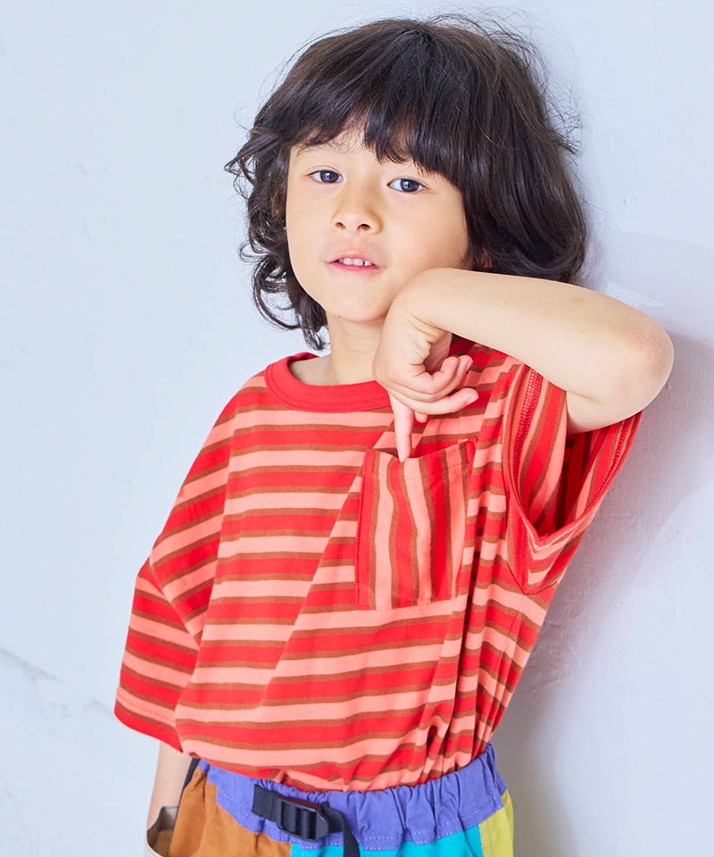 親子お揃い】先染めBDポケット半袖Tシャツ ｜ トップス ｜ 子供服の
