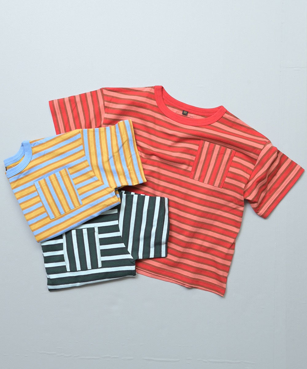 親子お揃い】先染めBDポケット半袖Tシャツ ｜ トップス ｜ 子供服の