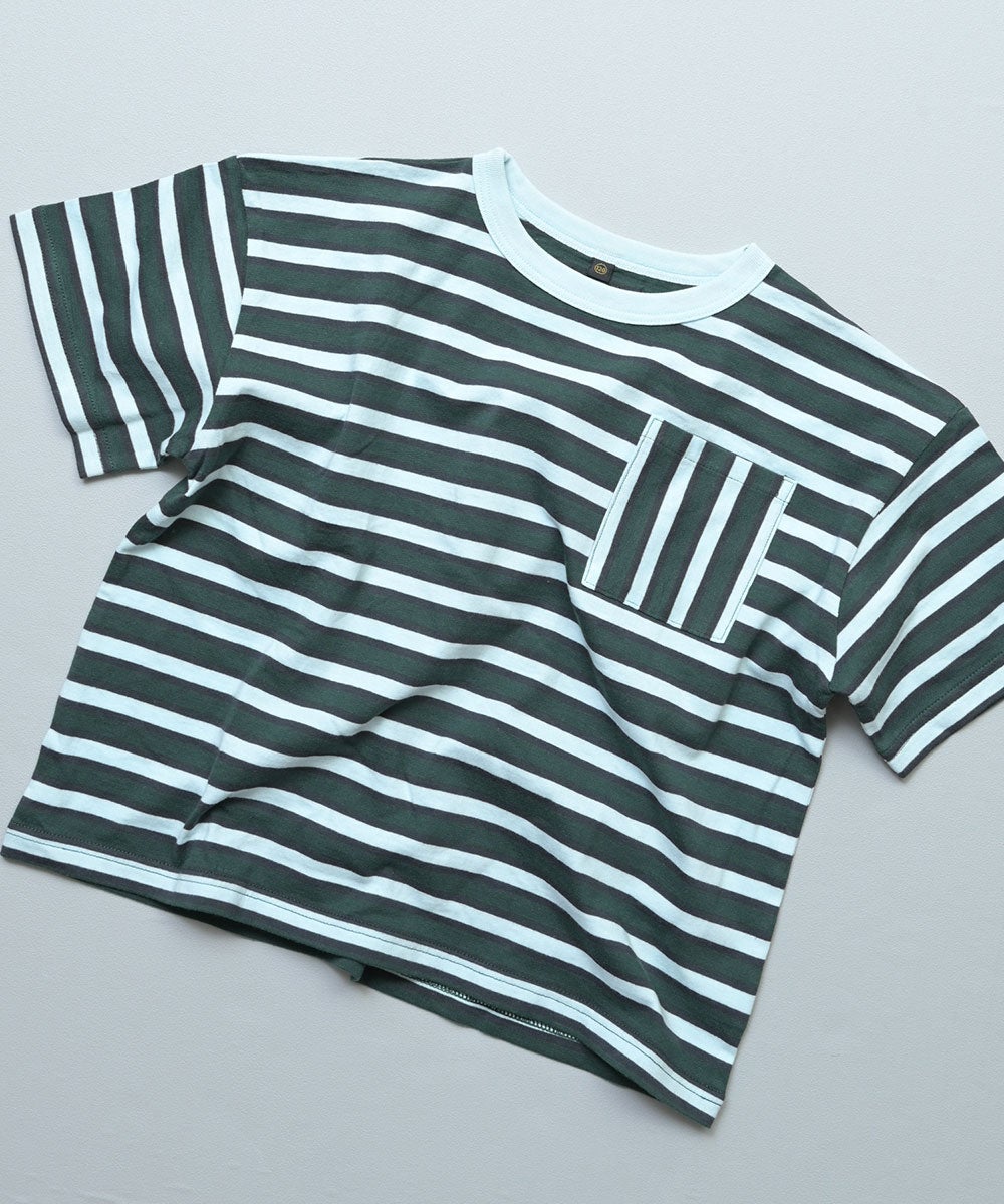親子お揃い】先染めBDポケット半袖Tシャツ / 大人サイズ ｜ トップス