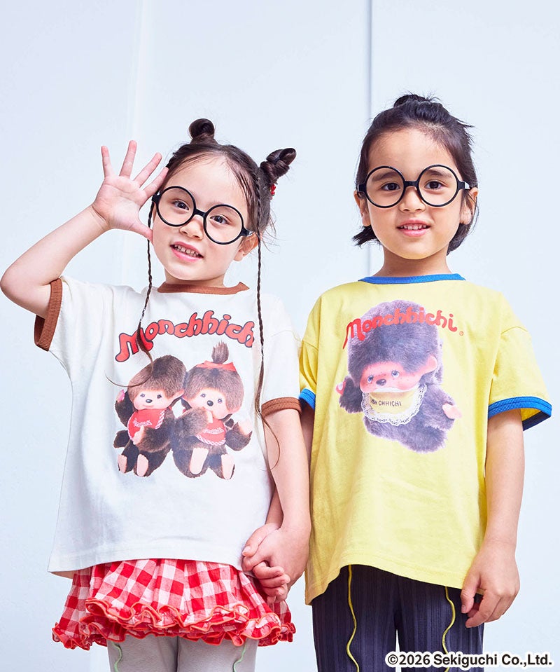 別注】【親子お揃い】モンチッチ プリント半袖Tシャツ ｜ トップス