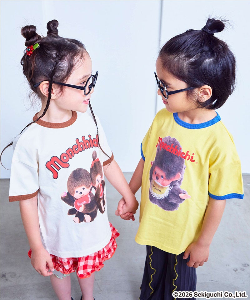 別注】【親子お揃い】モンチッチ プリント半袖Tシャツ ｜ トップス