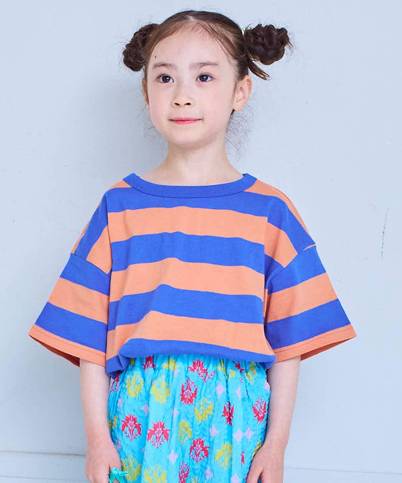 親子お揃い】ワイドボーダー半袖Tシャツ ｜ トップス ｜ 子供服の