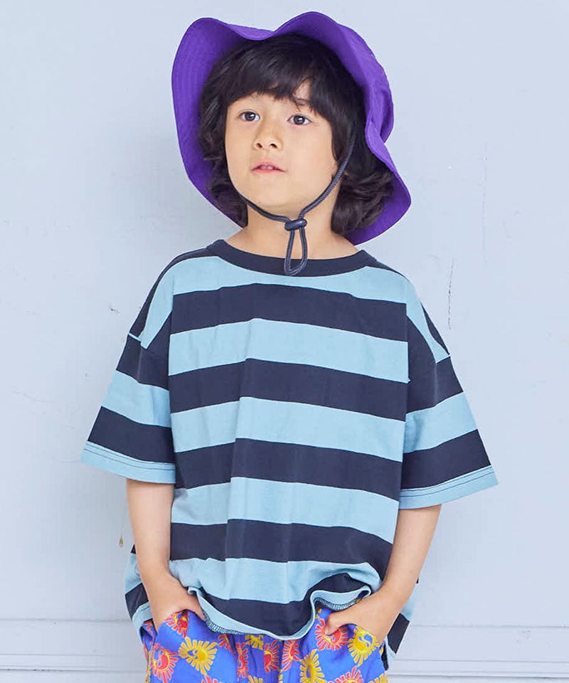 親子お揃い】ワイドボーダー半袖Tシャツ ｜ トップス ｜ 子供服の