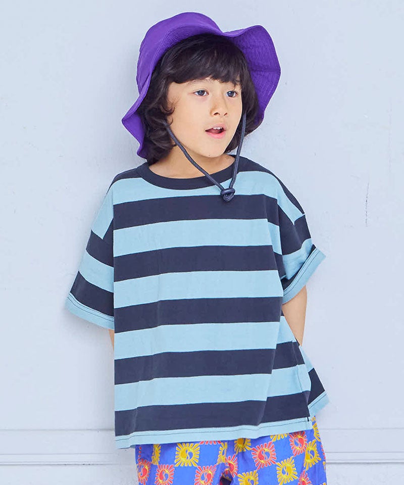 親子お揃い】ワイドボーダー半袖Tシャツ ｜ トップス ｜ 子供服の