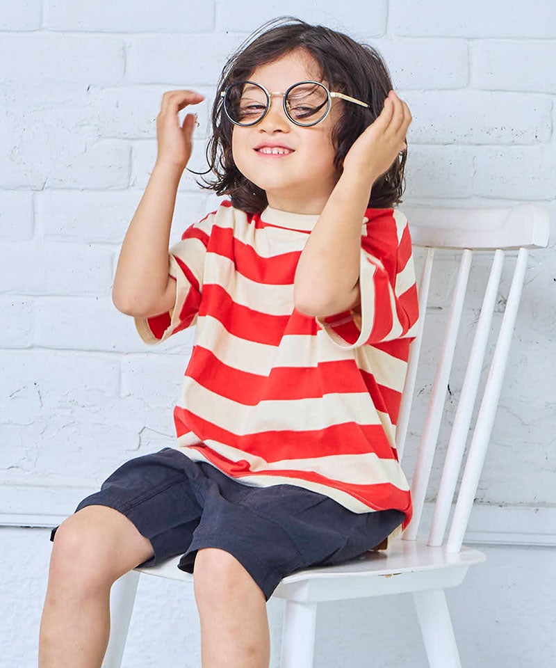 親子お揃い】ワイドボーダー半袖Tシャツ ｜ トップス ｜ 子供服の