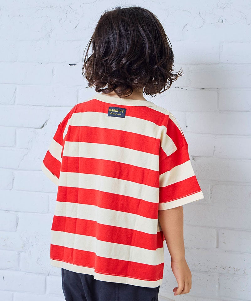 親子お揃い】ワイドボーダー半袖Tシャツ ｜ トップス ｜ 子供服の