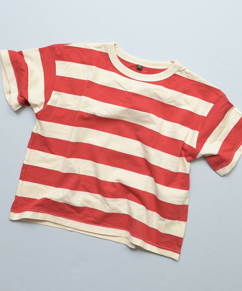 親子お揃い】ワイドボーダー半袖Tシャツ/大人サイズ ｜ トップス
