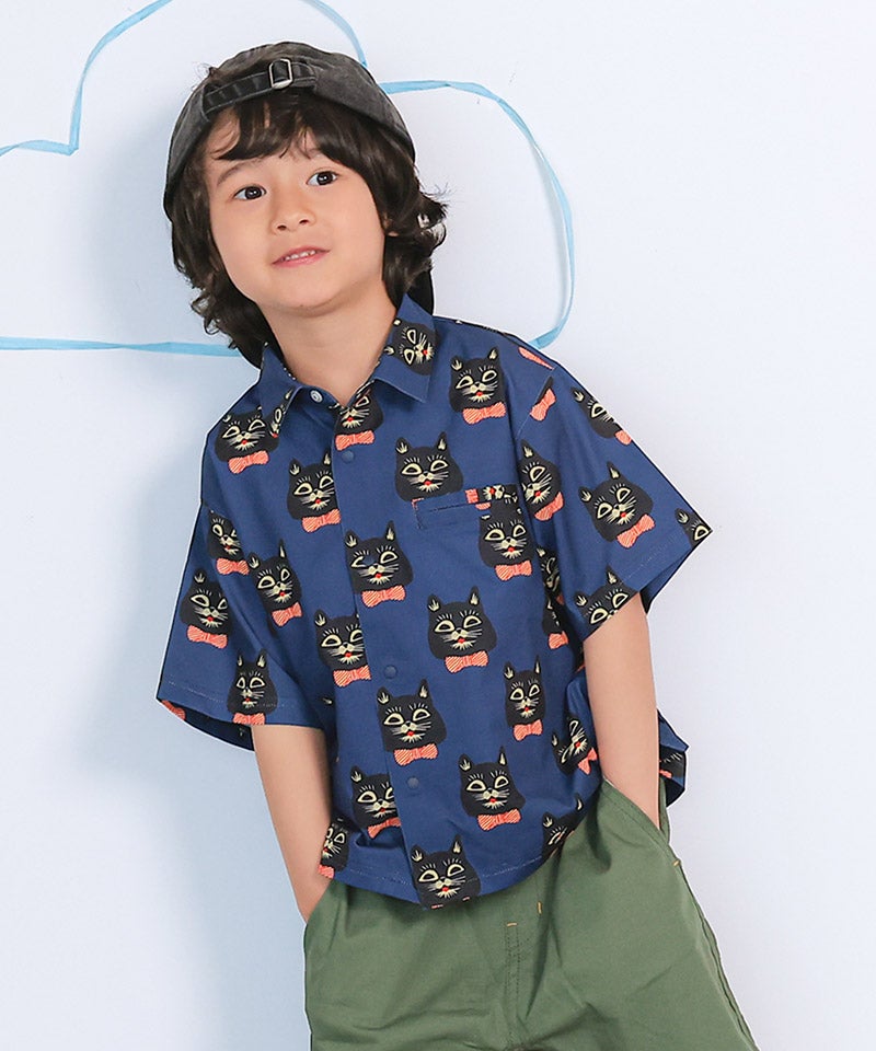 総柄半袖メッシュシャツ ｜ トップス ｜ 子供服のセレクトショップ