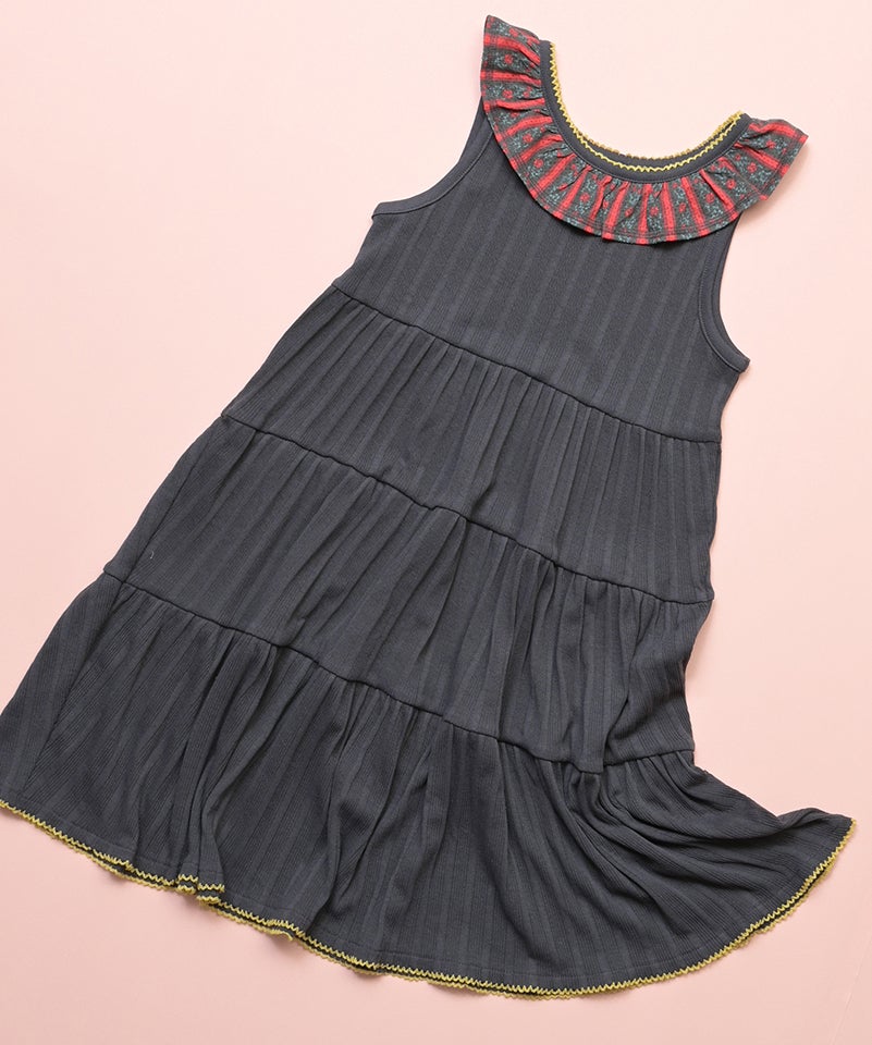 フリルカラーティアードワンピース ｜ ワンピース ｜ 子供服のセレクト