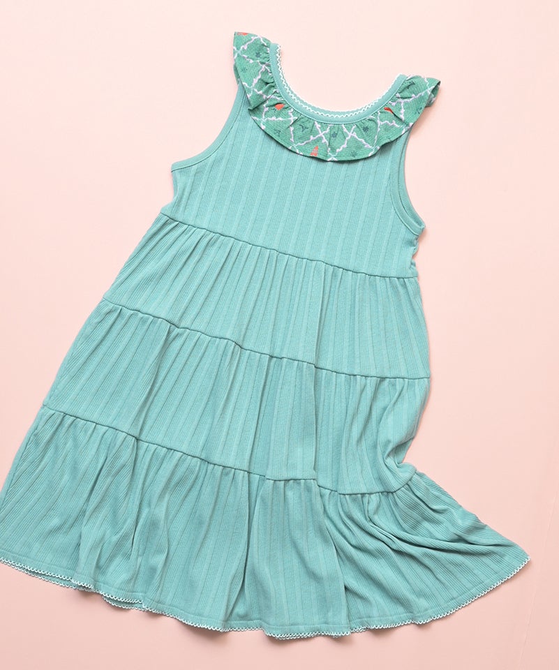 フリルカラーティアードワンピース ｜ ワンピース ｜ 子供服のセレクト