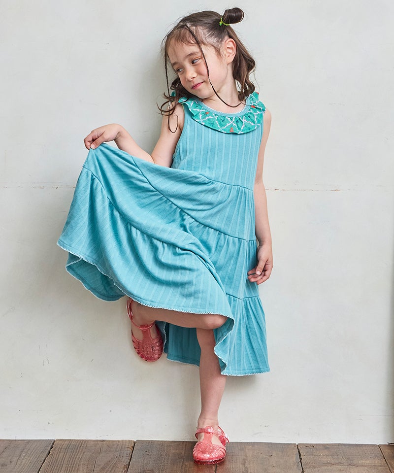 フリルカラーティアードワンピース ｜ ワンピース ｜ 子供服のセレクト