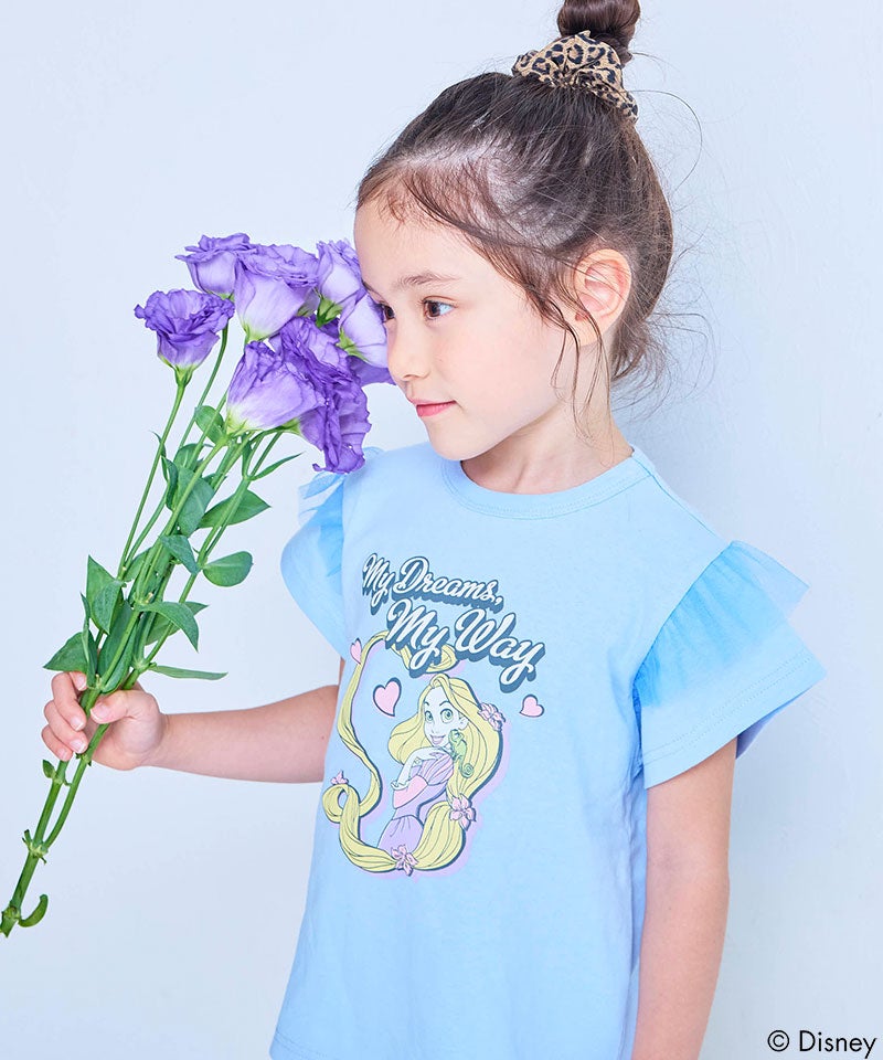 別注】ディズニープリンセス フリルプリント半袖Tシャツ ｜ トップス