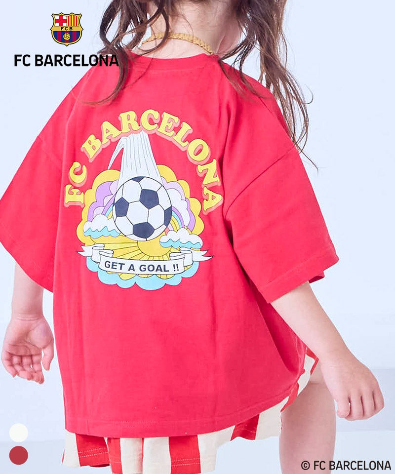 【希少レア】刺繍ロゴ&エンブレムF.C. バルセロナTシャツビンテージ スペイン 別注】FCバルセロナプリント半袖Tシャツ ｜ トップス ｜ 子供服の