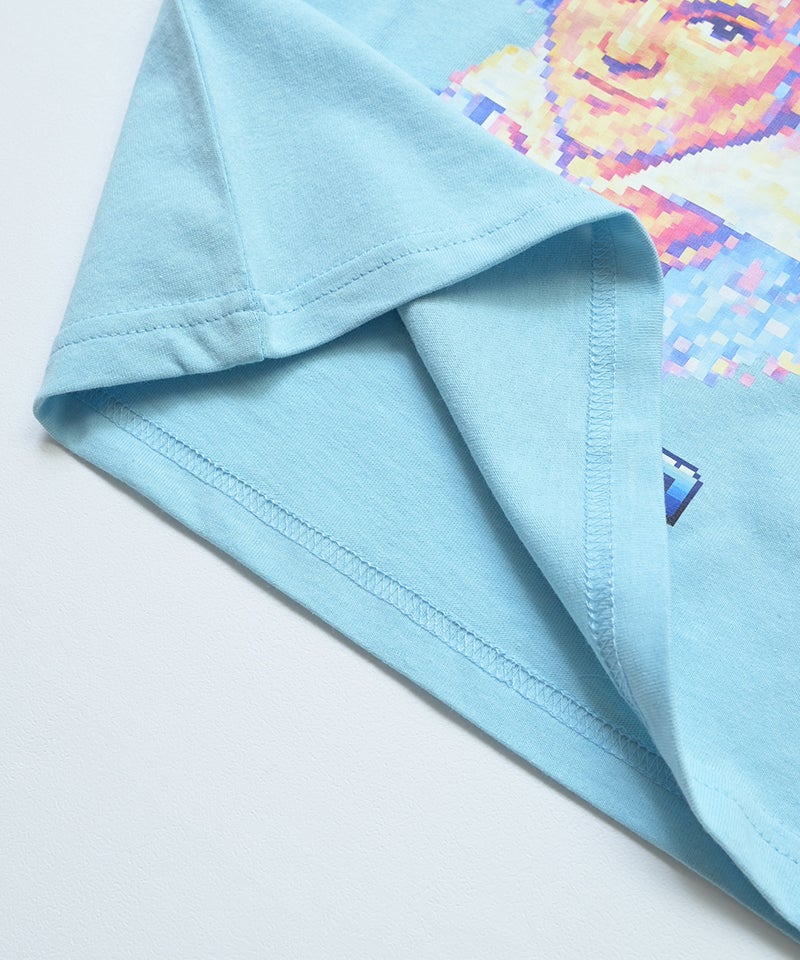 EAST BLUE】ピクセルアート風 レジェンドWIDE Tシャツ B ｜ トップス