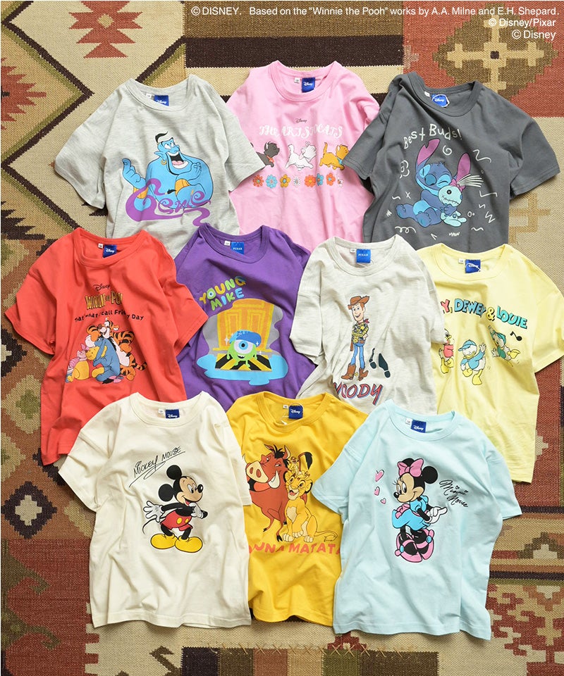 O*G様 G ディズニー　ミッキースヌーピーシモンズ　Tシャツキッズまとめ売り6 別注】ディズニープリント半袖Tシャツ ｜ トップス ｜ 子供服の