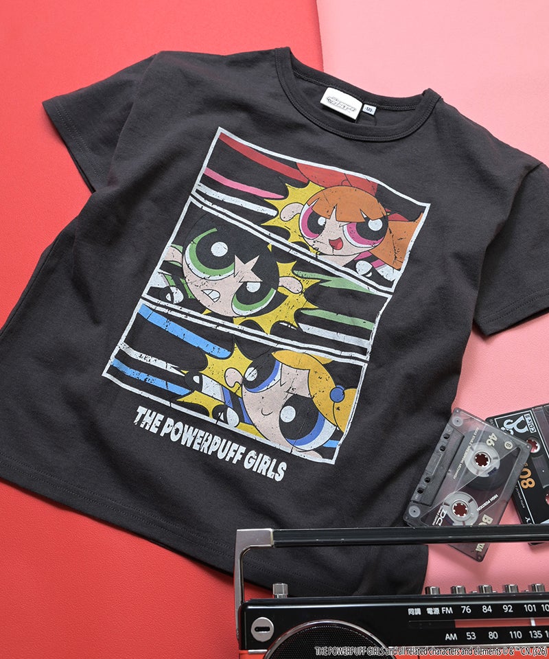 パワーパフガールズ プリント Tシャツ アニメT マンガ 6L 別注】パワーパフガールズ プリント半袖Tシャツ ｜ トップス ｜ 子供服