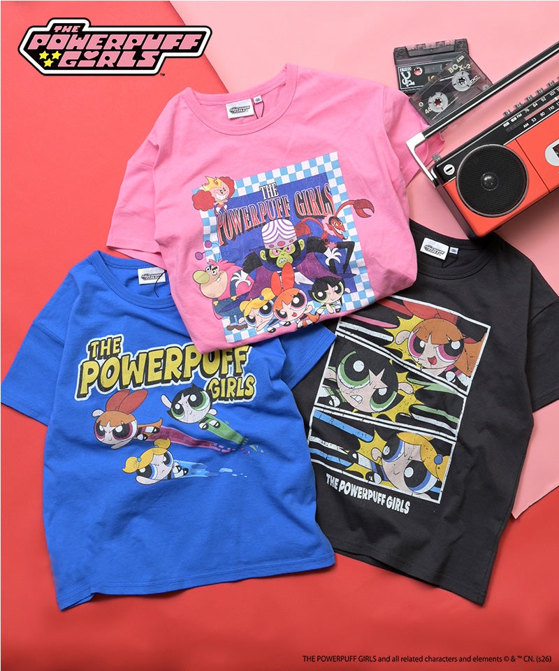パワーパフガールズ プリント Tシャツ アニメT マンガ 6L 別注】パワーパフガールズ プリント半袖Tシャツ ｜ トップス ｜ 子供服