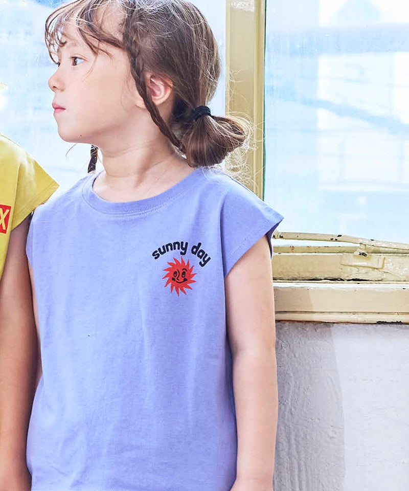 前後プリントフレンチスリーブTシャツ ｜ トップス ｜ 子供服の