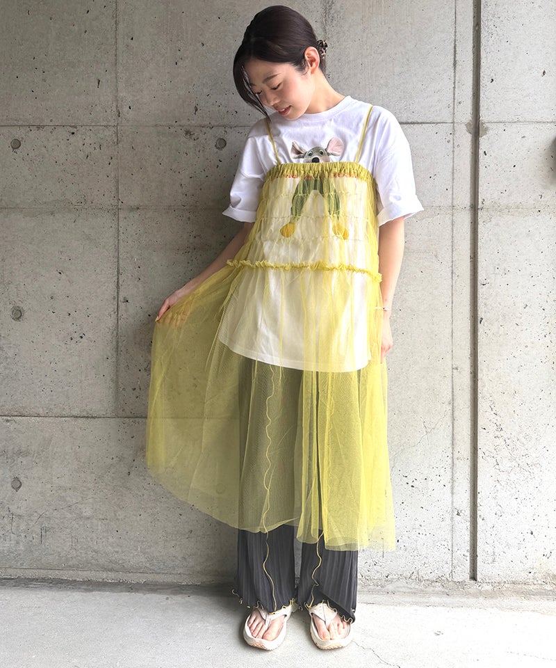 親子お揃い】チュールフリルワンピース / 大人サイズ ｜ ワンピース