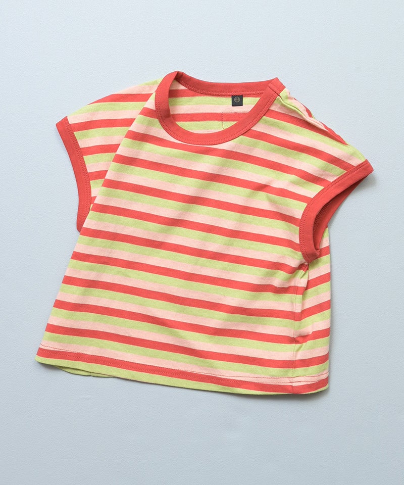親子お揃い】先染めボーダーリンガーTシャツ ｜ トップス ｜ 子供服の